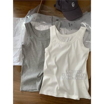 鄭菲菲自制女裝修身無袖內搭打底衫吊帶百搭背心女士夏黑色白色