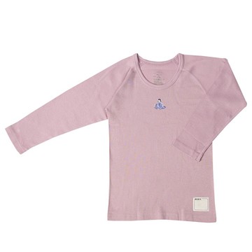 akachan honpo - ah長袖圓領上衣2件組-穿衣練習-紫色