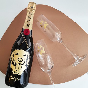 Me And My Pet|訂製Moët & Chandon寵物個性化香檳|雕刻