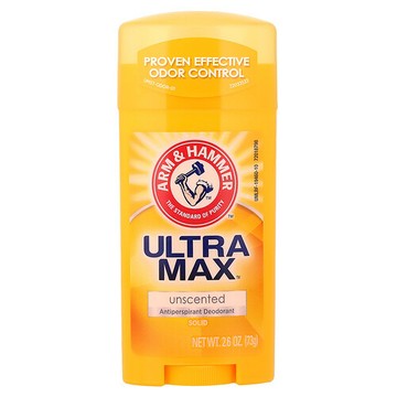 Arm & Hammer, UltraMax，固體止汗淨味劑，無香型，2.6 盎司（73 克）
