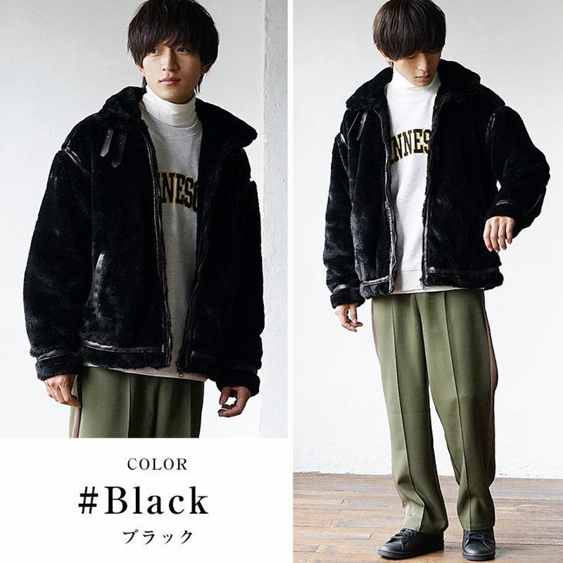 オーバーサイズ ファージャケット メンズ ファージャケット 韓国