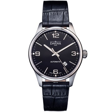 DAVOSA Gentleman 紳士系列經典腕錶-黑/44mm