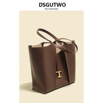 DSGUTWO 2024新款真皮托特包女大容量包包女單肩休閑手提購物袋