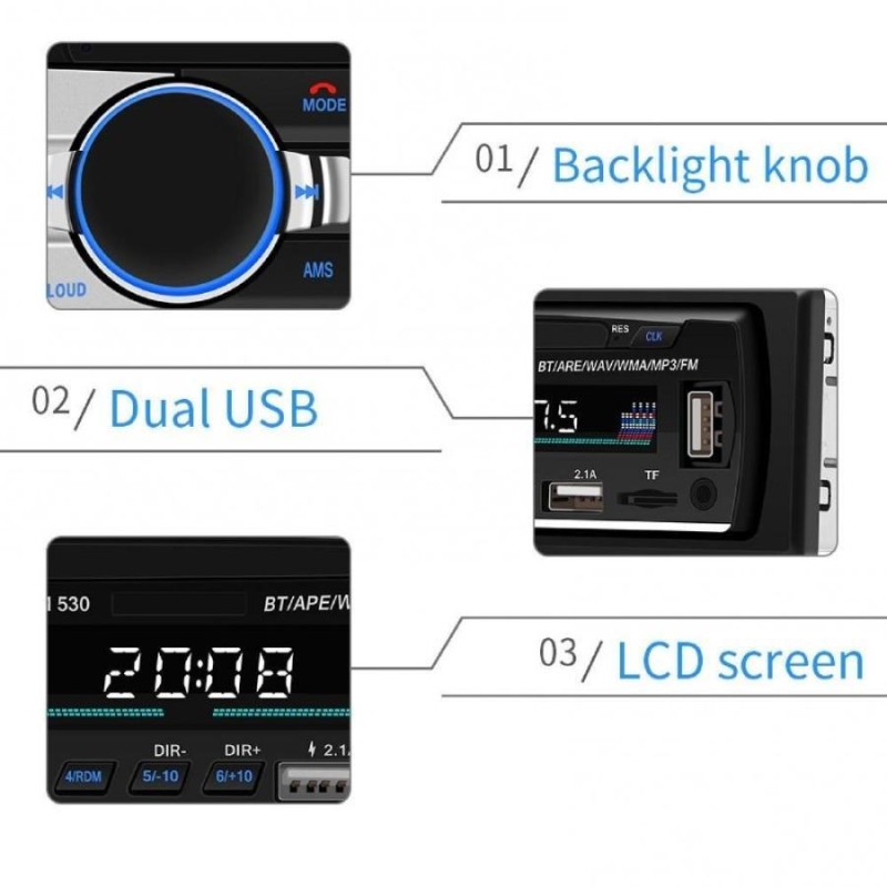 日本最級 カーオーディオ Bluetooth 1DIN AUX USB SD対応 FM