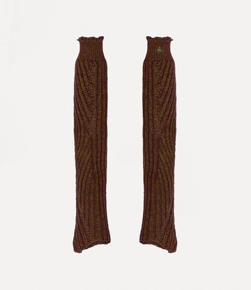 Vivienne Westwood Mary Arm Warmers Silk Mohair Blend Gold L/XL Unisex