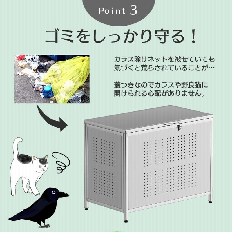 ゴミ箱 ゴミステーション ごみ収集ボックス 屋外 カラス除け