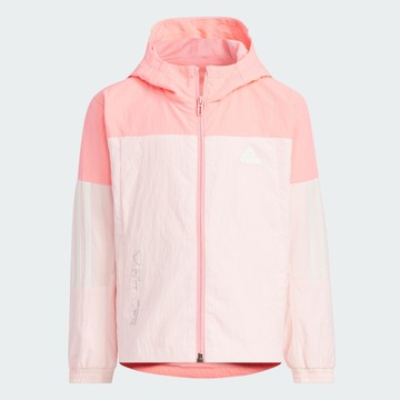 ADIDAS 外套 LK CE WV JKT 粉紅色 休閒 連帽外套 童裝 JN9569