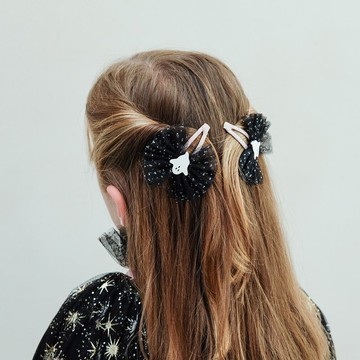 英國Mimi & Lula_AW25_變裝派對_蕾絲可愛鬼髮夾2入