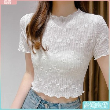 台灣免運🎀蕾絲打底內搭薄紗女短袖夏季薄款配裙子防曬罩衫短款打底衫紗衣女