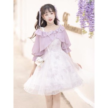 原創國牌中華風細嗅薔薇森系少女漢元素甜美改良旗袍仙連衣裙兩件