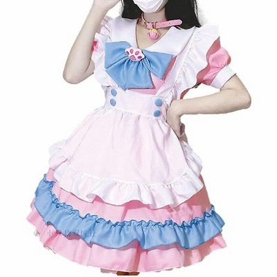 Morytrade メイド服 コスプレ ピンク 水色 ハロウィン 衣装 仮装 フリル ロリータ ゴスロリ ピンク 5xl 通販 Lineポイント最大get Lineショッピング