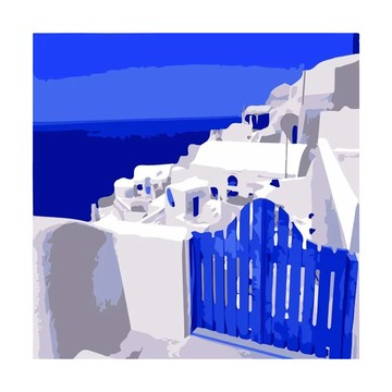 ArtLife 藝術生活 數字油畫DIY DR051 20 x 20cm  希臘愛情海系列8  1個