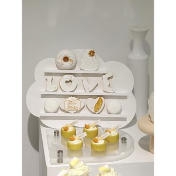 創意云朵造型展示架 婚禮擺臺餅干架 下午茶糕點架 木制蛋糕架