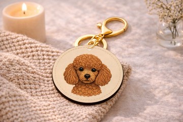 3D紋理 NFC 家庭智能鑰匙圈-狗(PD)(寵物項圈 鑰匙圈) 客製名片