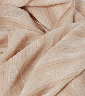 Brunello Cucinelli Striped linen-blend scarf