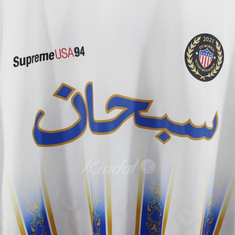 値下げ】SUPREME 21SS Arabic Logo Soccer Jersey アラビックサッカーロゴジャージTシャツ ホワイト サイズ：L |  LINEブランドカタログ