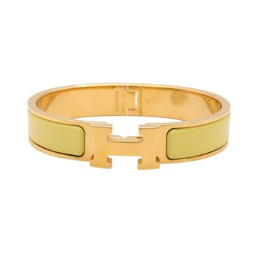 HERMES 愛馬仕 Clic H 手環 黃色琺瑯 金色鍍金 H700001F 【二手名牌BRAND OFF】