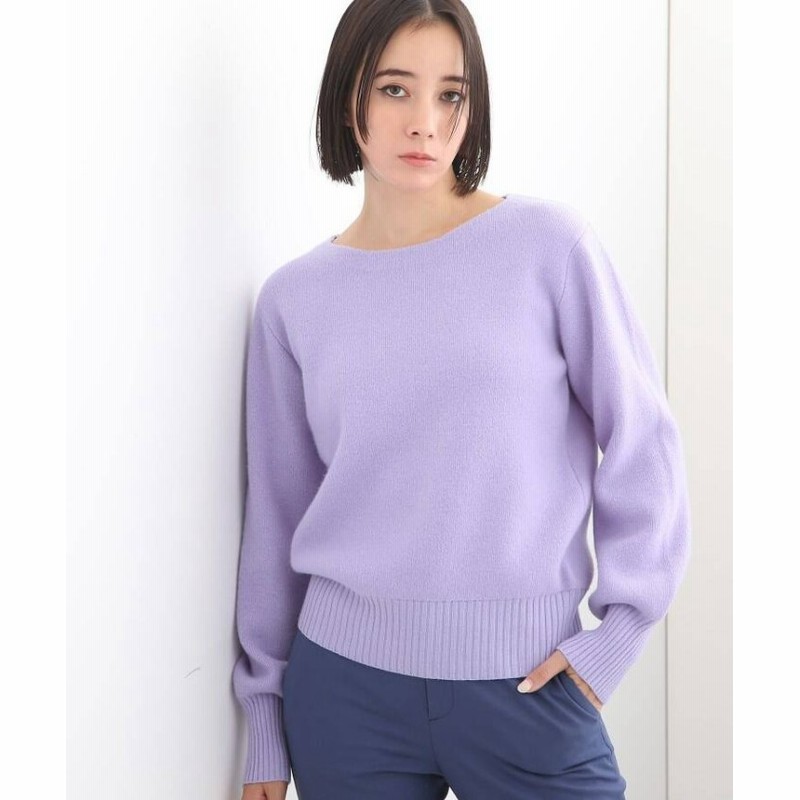 インディヴィ】 カシミヤブレンド スムースニット レディース ライト パープル 38（M） INDIVI 通販 LINEポイント最大1.0%GET  LINEショッピング