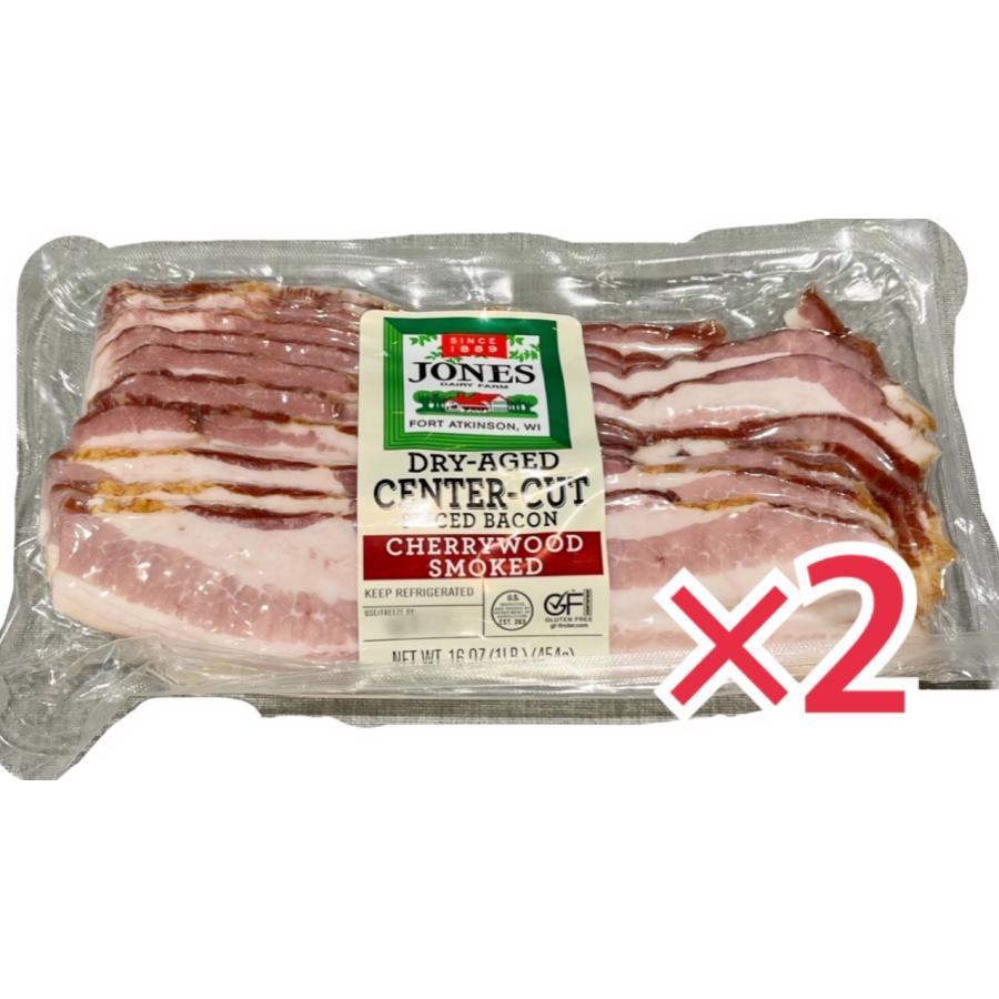 ジョーンズ アメリカンポーク ドライエイジ (乾燥熟成肉) 厚切りベーコン 454g JONES Dry Aged Bacon ×2個  コストコ COSTCO