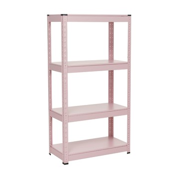 樂嫚妮 落地四層角鋼架收納置物架-60X30X114cm-4色Baby粉