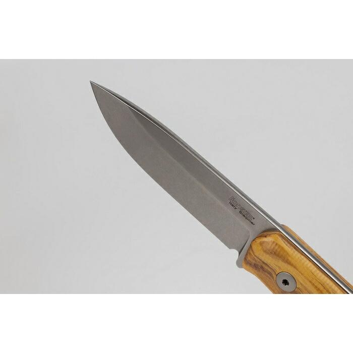 ライオンスチール B41 ブッシュクラフト ナイフ スレイプナー鋼 オリーブ ウッド ハンドル,lionSTEEL Sheath knife