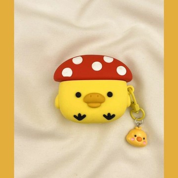 蘑菇雞蘋果airpods4代耳機套pro2無線pro3藍牙立體保護殼軟殼男女