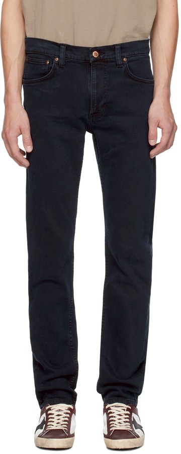 Nudie Jeans 海军蓝 Lean Dean 牛仔裤