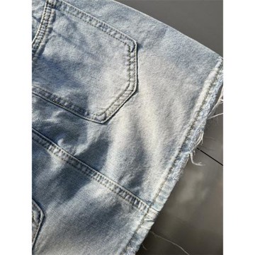 洋氣磨破水洗高腰A字牛仔短裙2025年夏季新款防走光包臀半身裙子