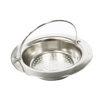 PUSH!廚房用品外徑11CM內徑8CM深度2.5CM提籃式不鏽鋼流理台水槽濾網(HD1011) D37