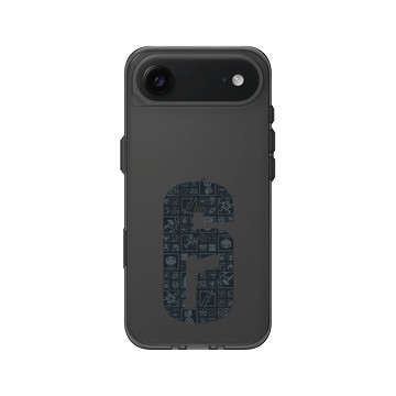 iPhone Air Clear (相機按鈕) 酷墨灰 - 6:Siege - 6 Dark Blue Logo