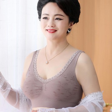 中年媽媽印花無痕背心內衣 L 隨機色(老闆不賣了!! )