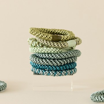 快速出貨⚡穿梭熱帶雨林的浪漫【L. ERICKSON 官方旗艦】粗版 彈力髮圈 8入 〈蘆薈翠綠〉