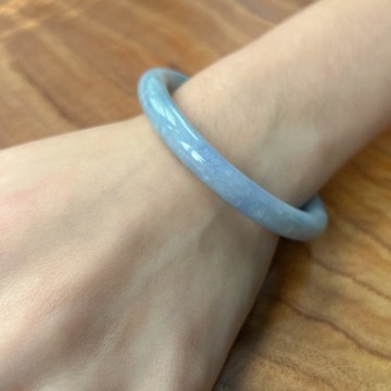 紫羅蘭翡翠圓骨鐲手鐲 | 17.5圍 | 天然緬甸玉翡翠A貨 | 送禮