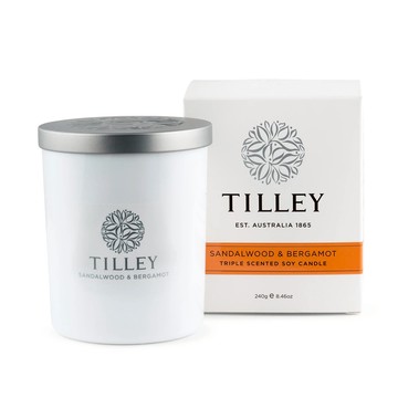 【廠商直送】Tilley皇家特莉檀香與佛手柑蠟燭240g