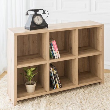 【咱的厝】 DIY維亞六格櫃/展示櫃/書櫃/收納櫃/隔間櫃(淺橡色）