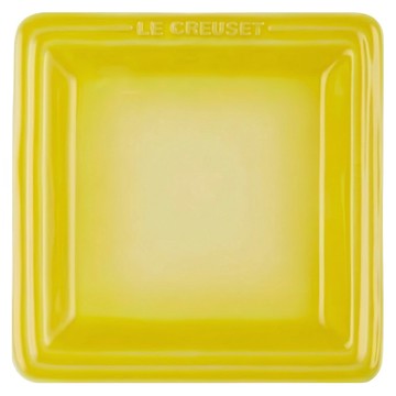 LE CREUSET 瓷器正方盤  閃亮黃  16.1 x 16.1 x 2.5cm  1個