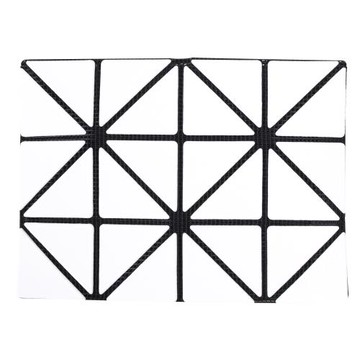 ISSEY MIYAKE 三宅一生  BAOBAO 經典幾何方格3x4名片夾(亮面白)-慈濟