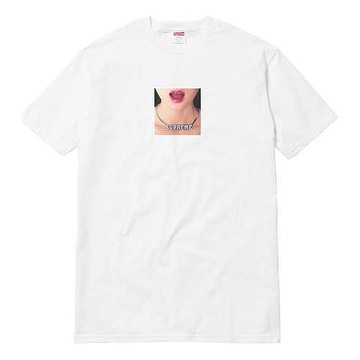 Supreme SS18 Necklace Tee White Printing Short Sleeve Unisex