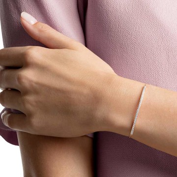 【Swarovski 施華洛世奇】Only 手鏈(白色 鍍金（玫瑰金色飾面）)(5632063)