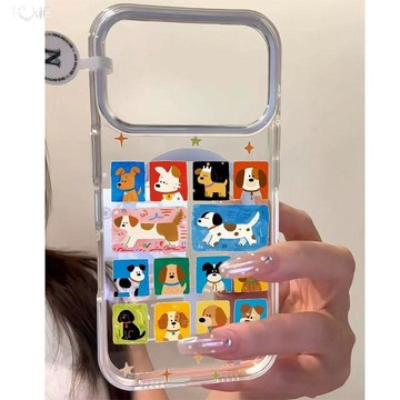 宮格小狗適用蘋果17磁吸手機殼iPhone16promax透明13大孔12新款xr
