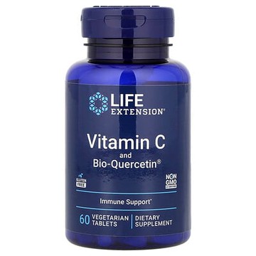 Life Extension, 維生素 C 和生物槲皮素，60 片素食片