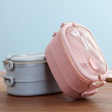 保溫飯盒可愛少女心上班族微波爐加熱便當盒學生便攜分格雙層餐盒