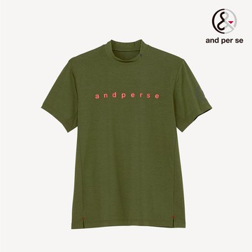 【and per se】男款綠色多功能UV防護佳立領衫 DGU2J950