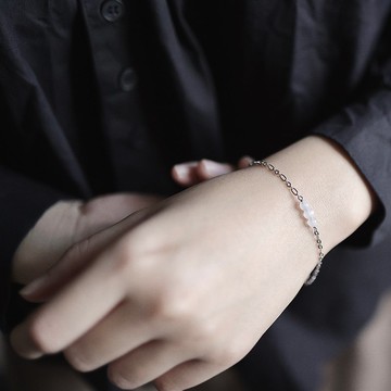 長夜月光石抗敏鋼手鍊