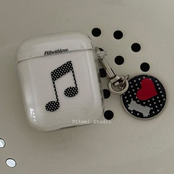 韓國ins小眾少女心波點音樂符無線藍牙耳機套軟殼適用蘋果airpods 4/3/2代耳機保護套airpods pro2透明硅膠