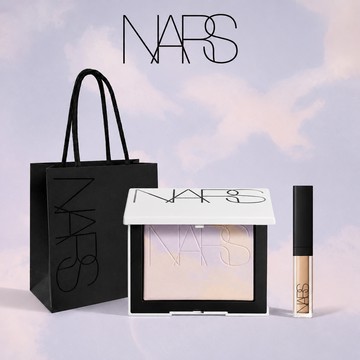 全新限量 幻彩小白餅【NARS】#星河小白餅 裸光幻彩蜜粉餅💜禮物獨家贈迷你腮紅 | 持久定妝 輕盈提亮🫧 | 生日禮物 生日快樂 七夕 情人節禮物