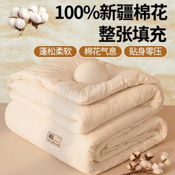 A類100%新疆棉花被母嬰級里外全棉純棉春秋被加厚冬被印花棉被芯