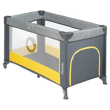 lionelo 二合一遊戲嬰兒床 Stefi 適用於0個月-36個月  1240 x 640 x 730mm  檸檬黃