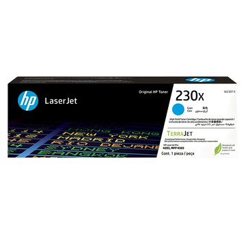 HP惠普 230X 高印量碳粉匣 W2301X (適用於HP Color LaserJet Pro 4203/4303系列)  青藍色  1個