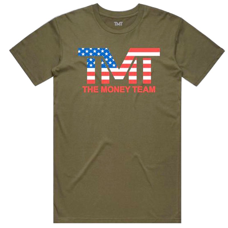 tmt-ms09-2ac ザ・マネーチーム Tシャツ INDEPENDENCE カーキベース×アメリカロゴ フロイド・メイウェザー ボクシング メンズ  プリント アメリカ THE MONEY TEAM TMT( おしゃれ 半袖 ティーシャツ スポーツ ブランド トップス ロゴ )（S/エス×エス） |  LINEショッピング